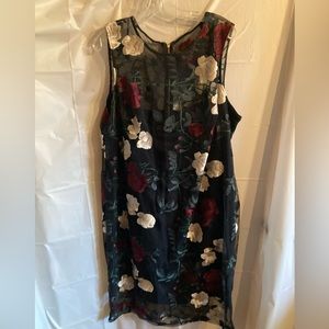 Calvin Klein Illusion Neckline Plus Size Dress